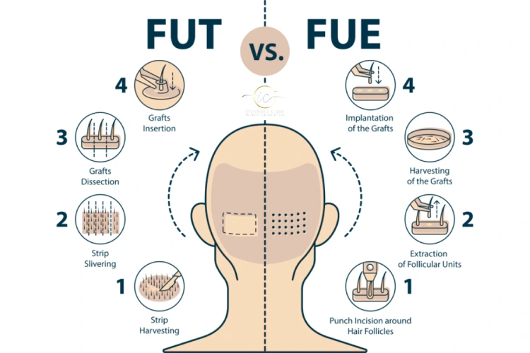 dhi vs fue hair transplant surgery