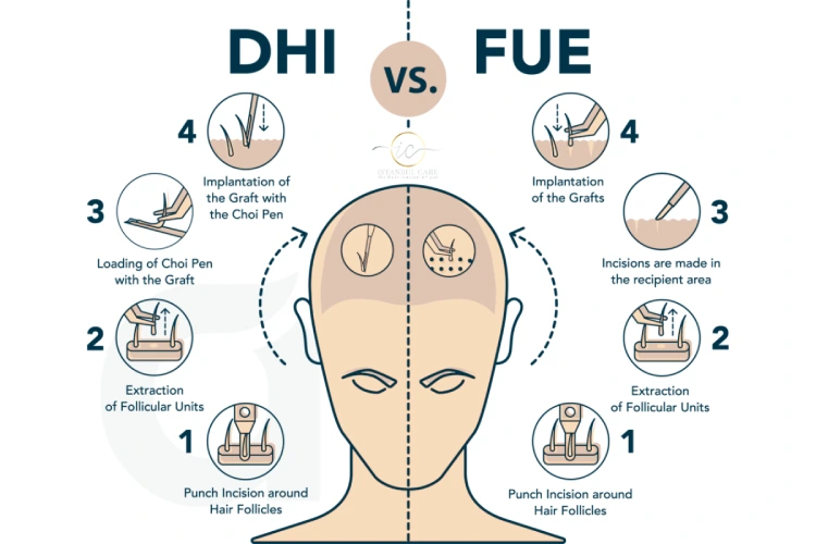 dhi vs fue hair transplant turkey